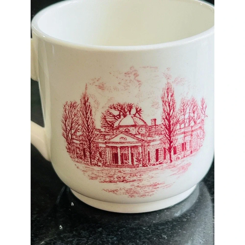 Vintage Wedgwood Monticello Demitasse‎ Tea Cup Home of Thomas Jefferson